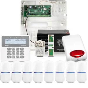 Zestaw alarmowy satel perfecta 16 8x czujek ruchu lcd aplikacja mobilna