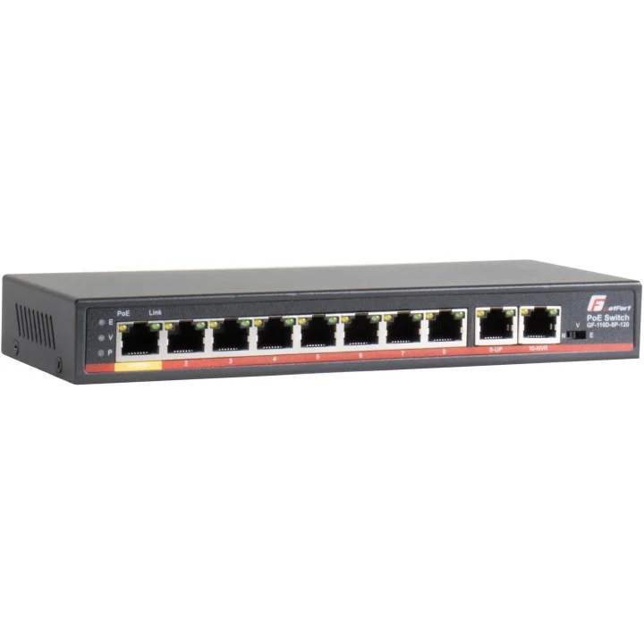 Switch poe getfort 8fe x poe 2fe uplink 120w poe